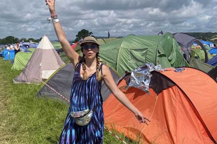 Lindsey Fish at Glastonbury festival